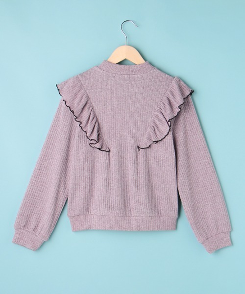 Lindsay（リンジィ）の「肩フリルニット（ニット/セーター・キッズ・プラム・M）」の3枚目の写真