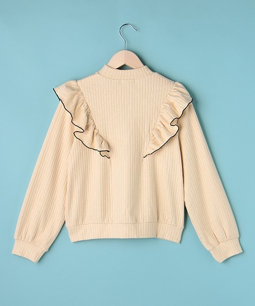 Lindsay（リンジィ）の「肩フリルニット（ニット/セーター・キッズ・プラム・M）」の4枚目の写真