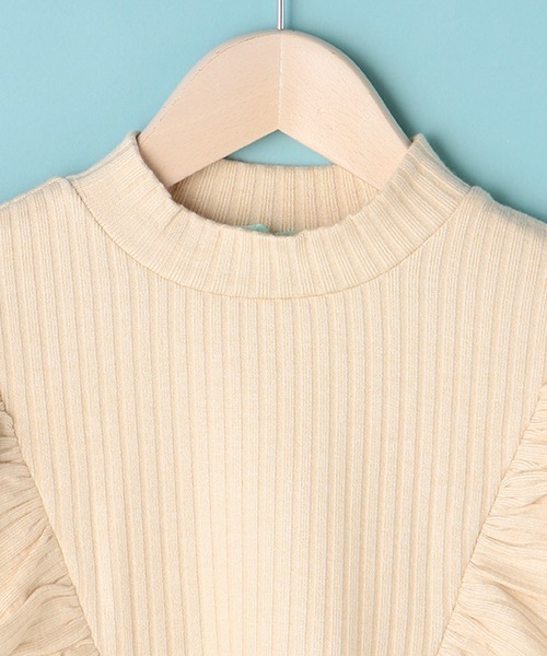 Lindsay（リンジィ）の「肩フリルニット（ニット/セーター・キッズ・プラム・M）」の5枚目の写真