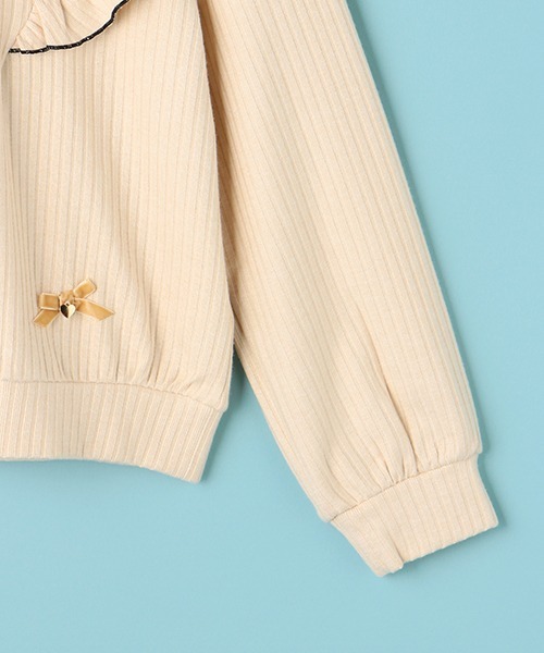 Lindsay（リンジィ）の「肩フリルニット（ニット/セーター・キッズ・プラム・M）」の6枚目の写真