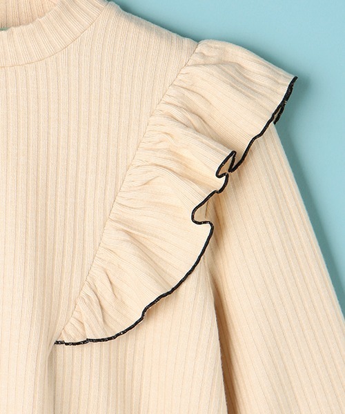 Lindsay（リンジィ）の「肩フリルニット（ニット/セーター・キッズ・プラム・M）」の7枚目の写真