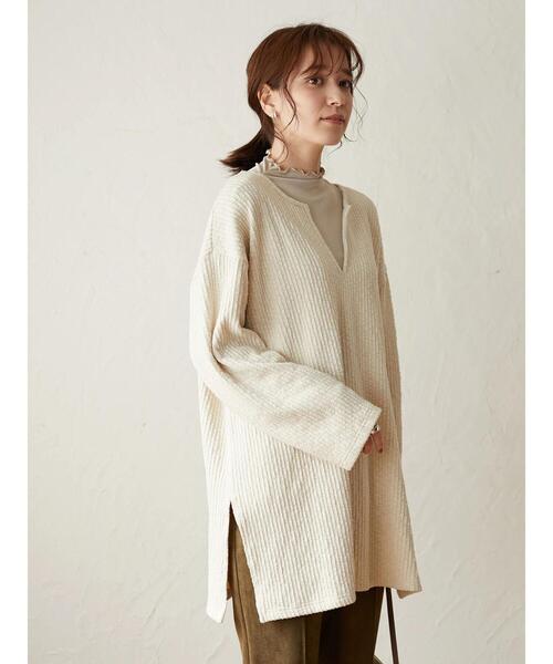 Sugar spoon（シュガースプーン）の「・SUGAR SPOON ソデシャーリングハイネック＊（Tシャツ/カットソー・レディース・ブラック/ベージュ/イエロー/アイボリー・FREE）」の13枚目の写真