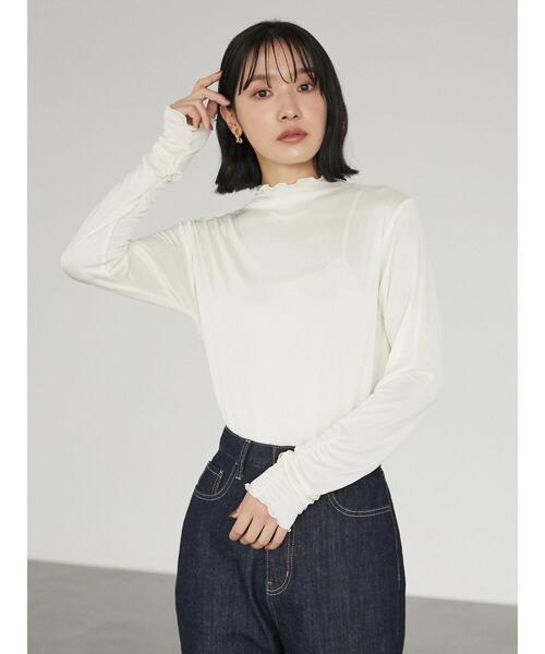 Sugar spoon（シュガースプーン）の「・SUGAR SPOON ソデシャーリングハイネック＊（Tシャツ/カットソー・レディース・ブラック/ベージュ/イエロー/アイボリー・FREE）」の19枚目の写真