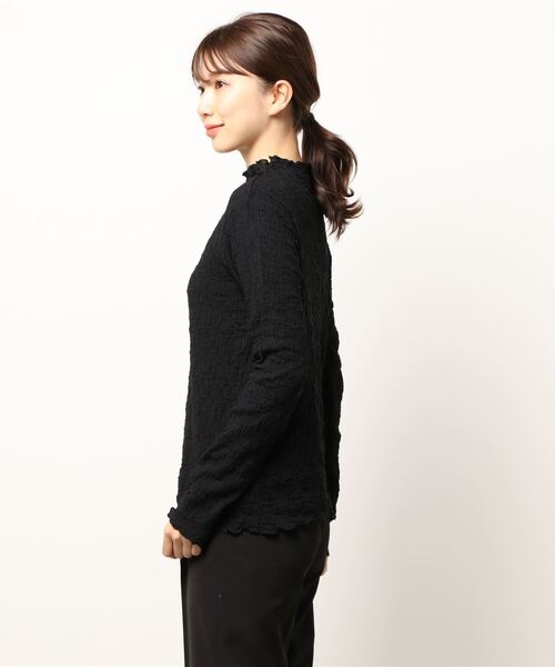 cepo(セポ)の「ランダムシャーリングロングスリーブ(Tシャツ/カットソー・レディース・ブラック/オフホワイト/ブルー・M)」の5枚目の写真