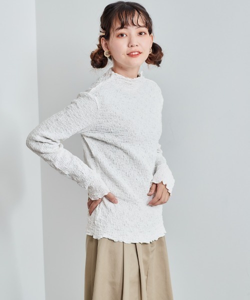 cepo(セポ)の「ランダムシャーリングロングスリーブ(Tシャツ/カットソー・レディース・ブラック/オフホワイト/ブルー・M)」の13枚目の写真
