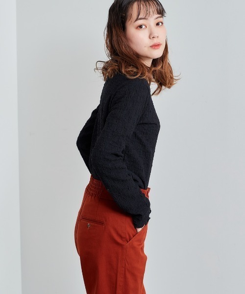 cepo(セポ)の「ランダムシャーリングロングスリーブ(Tシャツ/カットソー・レディース・ブラック/オフホワイト/ブルー・M)」の7枚目の写真