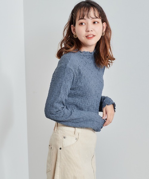 cepo(セポ)の「ランダムシャーリングロングスリーブ(Tシャツ/カットソー・レディース・ブラック/オフホワイト/ブルー・M)」の10枚目の写真