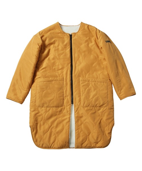 Slyde(スライド)の「【Slyde】REVERSIBLE LONG COAT(ノーカラーコート・レディース・ベージュ/オリーブ・SMALL/MEDIUM)」の1枚目の写真
