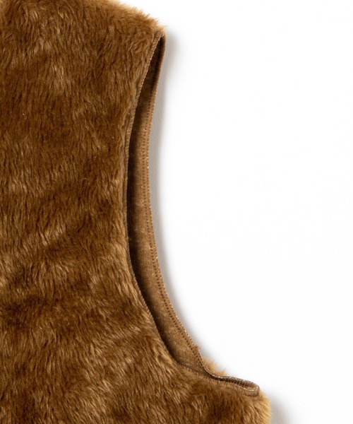 WEGO(ウィゴー)の「WEGO/フェイクファーBIGベスト(ベスト・メンズ・ブラウン/グレー/カーキ・FREE)」の8枚目の写真