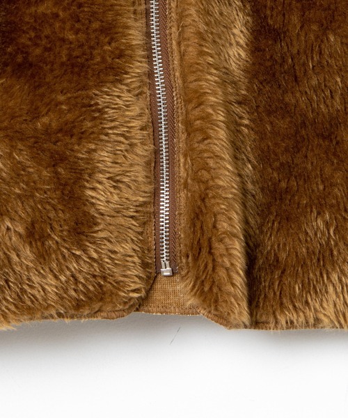 WEGO(ウィゴー)の「WEGO/フェイクファーBIGベスト(ベスト・メンズ・ブラウン/グレー/カーキ・FREE)」の7枚目の写真