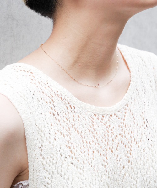 Taaii(ターイ)の「Taaii: 18Kペタルチェーンネックレス(ネックレス・レディース・ゴールド・ONE SIZE)」の2枚目の写真