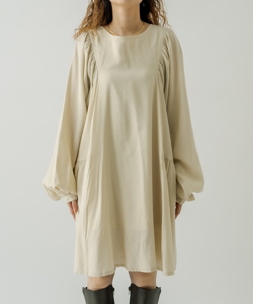 mystic（ミスティック）の「ギャザーミニワンピース（ワンピース・レディース・ブラック/オリーブ/アイボリー・FREE）」の18枚目の写真