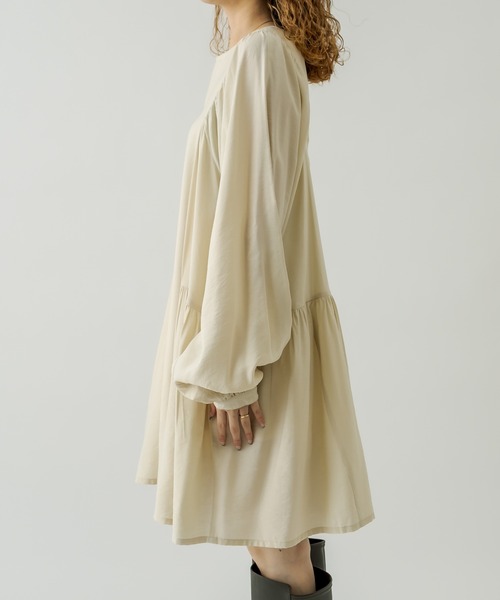 mystic（ミスティック）の「ギャザーミニワンピース（ワンピース・レディース・ブラック/オリーブ/アイボリー・FREE）」の4枚目の写真