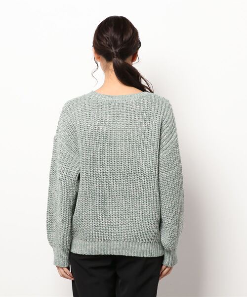 Lugnoncure（ルノンキュール）の「スラブ混ミックスヤーンニット（ニット/セーター・レディース・オレンジ/ミント/チャコール・ﾌﾘ-）」の5枚目の写真