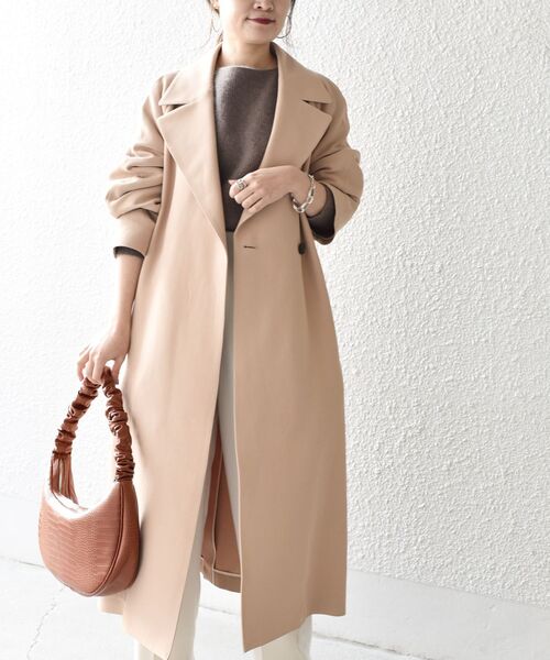 SHIPS(シップス)の「オーバートレンチコート◇(トレンチコート・レディース・オリーブ/イエロー/キャメル・38/36)」の5枚目の写真