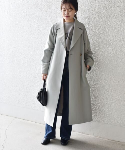 SHIPS(シップス)の「オーバートレンチコート◇(トレンチコート・レディース・オリーブ/イエロー/キャメル・38/36)」の19枚目の写真