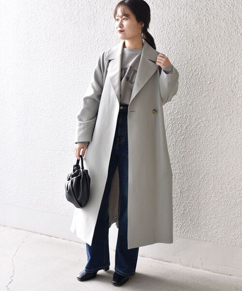 SHIPS(シップス)の「オーバートレンチコート◇(トレンチコート・レディース・オリーブ/イエロー/キャメル・38/36)」の11枚目の写真