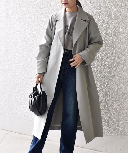 SHIPS(シップス)の「オーバートレンチコート◇(トレンチコート・レディース・オリーブ/イエロー/キャメル・38/36)」の7枚目の写真