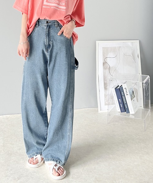 Java（ジャバ）の「《JaVa ジャバ別注》履くたびキュン。メンズライク ペインター ツイル ＆ ワイド デニム パンツ（デニムパンツ・レディース・ベージュ/ナチュラル/ワンウォッシュ/ライトブルー/ブラック系その他/ブラック系その他2/カーキ/キナリ/その他1・SMALL/MEDIUM/LARGE/X-LARGE）」の22枚目の写真