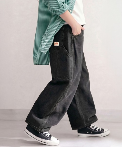 Java(ジャバ)の「《JaVa ジャバ別注》履くたびキュン。メンズライク ペインター ツイル & ワイド デニム パンツ(デニムパンツ・レディース・ベージュ/ナチュラル/ワンウォッシュ/ライトブルー/ブラック系その他/ブラック系その他2/カーキ/キナリ/その他1・SMALL/MEDIUM/LARGE/X-LARGE)」の22枚目の写真