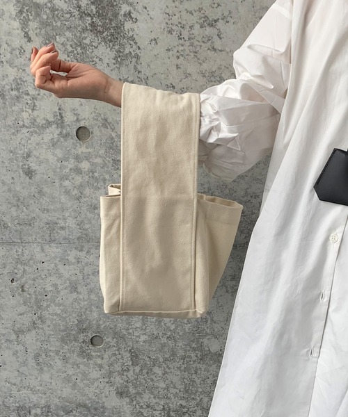 select MOCA by son（セレクトモカバイソン）の「スクエアワンハンドルバッグ（トートバッグ・レディース・ホワイト/ブラック/ネイビー/ブラウン/グレー・FREE）」の12枚目の写真