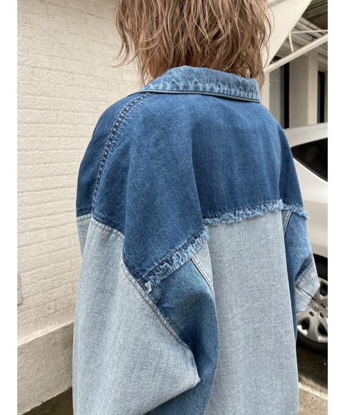 EGOIST(エゴイスト)の「パネル切替デニムジャケット(デニムジャケット・レディース・マルチ・FREE)」の13枚目の写真