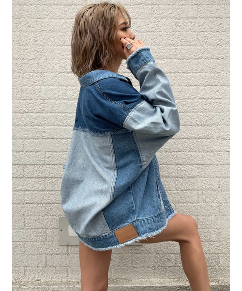 EGOIST(エゴイスト)の「パネル切替デニムジャケット(デニムジャケット・レディース・マルチ・FREE)」の5枚目の写真