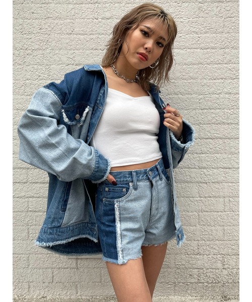 EGOIST(エゴイスト)の「パネル切替デニムジャケット(デニムジャケット・レディース・マルチ・FREE)」の8枚目の写真