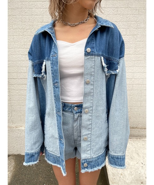 EGOIST(エゴイスト)の「パネル切替デニムジャケット(デニムジャケット・レディース・マルチ・FREE)」の11枚目の写真