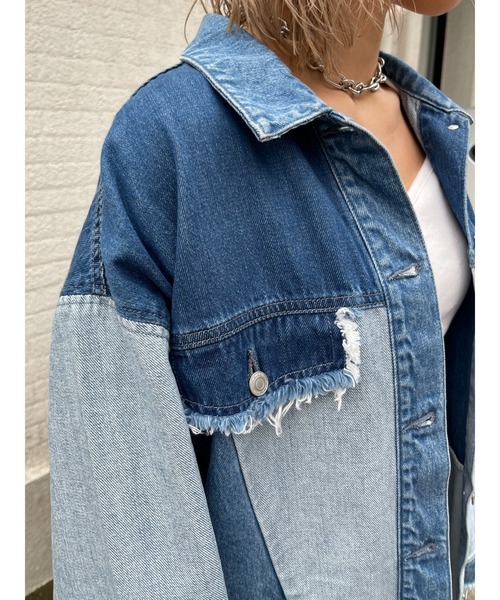 EGOIST(エゴイスト)の「パネル切替デニムジャケット(デニムジャケット・レディース・マルチ・FREE)」の12枚目の写真
