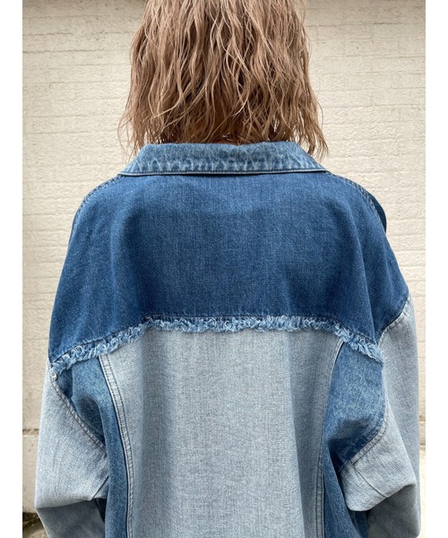 EGOIST(エゴイスト)の「パネル切替デニムジャケット(デニムジャケット・レディース・マルチ・FREE)」の16枚目の写真