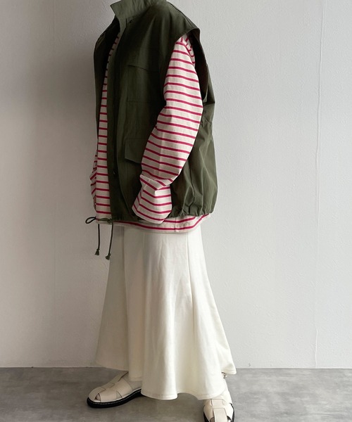 w closet（ダブルクローゼット）の「スウェットマーメイドスカート（スカート・レディース・トップグレー/アイボリー/ライトグリーン/ブラック・FREE）」の7枚目の写真