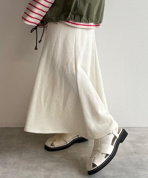 w closet（ダブルクローゼット）の「スウェットマーメイドスカート（スカート・レディース・トップグレー/アイボリー/ライトグリーン/ブラック・FREE）」の8枚目の写真