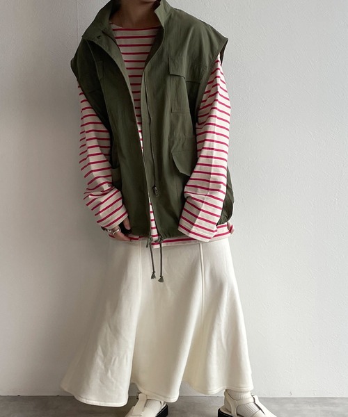 w closet（ダブルクローゼット）の「スウェットマーメイドスカート（スカート・レディース・トップグレー/アイボリー/ライトグリーン/ブラック・FREE）」の10枚目の写真