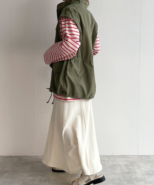 w closet（ダブルクローゼット）の「スウェットマーメイドスカート（スカート・レディース・トップグレー/アイボリー/ライトグリーン/ブラック・FREE）」の11枚目の写真