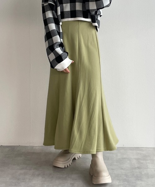 w closet（ダブルクローゼット）の「スウェットマーメイドスカート（スカート・レディース・トップグレー/アイボリー/ライトグリーン/ブラック・FREE）」の13枚目の写真