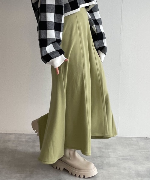 w closet（ダブルクローゼット）の「スウェットマーメイドスカート（スカート・レディース・トップグレー/アイボリー/ライトグリーン/ブラック・FREE）」の15枚目の写真