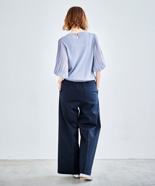 le.coeur blanc（ルクールブラン）の「シフォンプリーツニット（ニット/セーター・レディース・グレイッシュベージュ/ブルー/ブラック・38）」の16枚目の写真