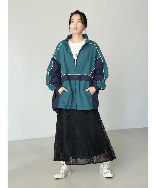 earth music&ecology（アースミュージックアンドエコロジー）の「切り替えマーメイドレーススカート（スカート・レディース・ブラック/オフホワイト/イエロー・FREE）」の10枚目の写真