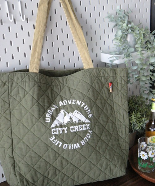niko and...（ニコアンド）の「[CITY CREEK]キルトトートバッグ（トートバッグ・レディース・ブラック/カーキ・0）」の15枚目の写真