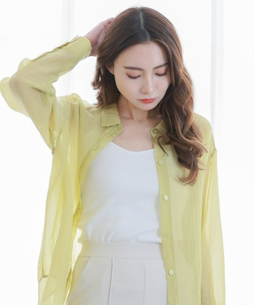 clear（クリア）の「リブキャミソール（Tシャツ/カットソー・レディース・ブラック/オフホワイト/ピンク/ミント/モカ/ライトベージュ/グレイッシュベージュ/グリーン・F）」の2枚目の写真