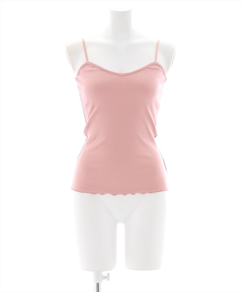 clear（クリア）の「リブキャミソール（Tシャツ/カットソー・レディース・ブラック/オフホワイト/ピンク/ミント/モカ/ライトベージュ/グレイッシュベージュ/グリーン・F）」の8枚目の写真