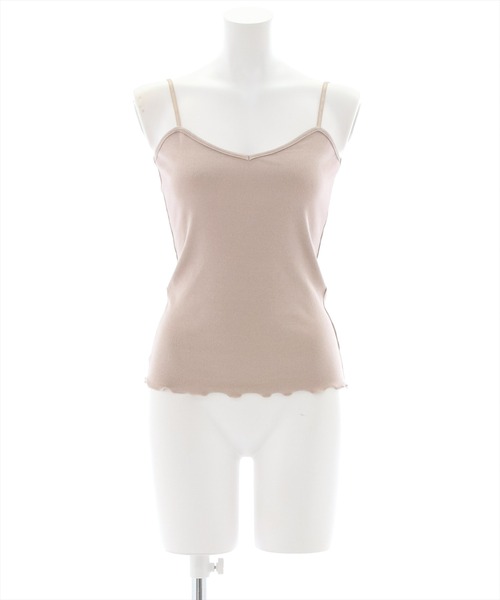 clear（クリア）の「リブキャミソール（Tシャツ/カットソー・レディース・ブラック/オフホワイト/ピンク/ミント/モカ/ライトベージュ/グレイッシュベージュ/グリーン・F）」の5枚目の写真