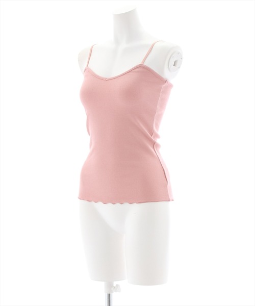 clear（クリア）の「リブキャミソール（Tシャツ/カットソー・レディース・ブラック/オフホワイト/ピンク/ミント/モカ/ライトベージュ/グレイッシュベージュ/グリーン・F）」の9枚目の写真