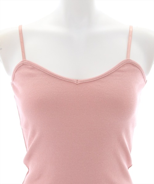 clear（クリア）の「リブキャミソール（Tシャツ/カットソー・レディース・ブラック/オフホワイト/ピンク/ミント/モカ/ライトベージュ/グレイッシュベージュ/グリーン・F）」の13枚目の写真