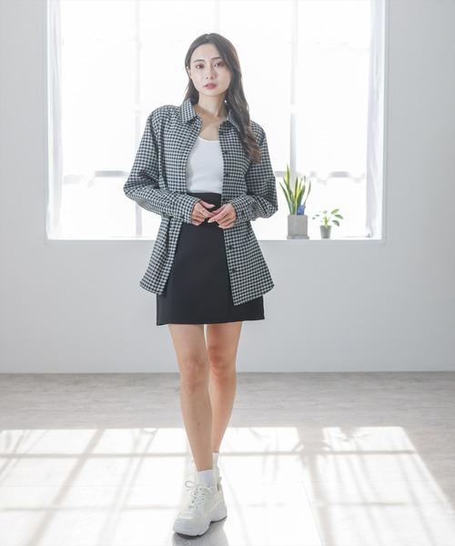 clear（クリア）の「リブキャミソール（Tシャツ/カットソー・レディース・ブラック/オフホワイト/ピンク/ミント/モカ/ライトベージュ/グレイッシュベージュ/グリーン・F）」の21枚目の写真