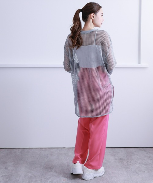 clear（クリア）の「リブキャミソール（Tシャツ/カットソー・レディース・ブラック/オフホワイト/ピンク/ミント/モカ/ライトベージュ/グレイッシュベージュ/グリーン・F）」の19枚目の写真