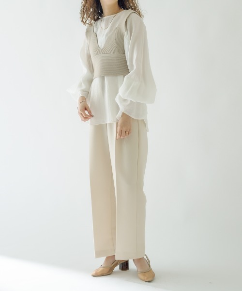 mystic(ミスティック)の「ニットビスチェ(ベスト・レディース・ブラック/ベージュ/オフホワイト・FREE)」の15枚目の写真