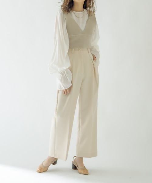 mystic(ミスティック)の「ニットビスチェ(ベスト・レディース・ブラック/ベージュ/オフホワイト・FREE)」の12枚目の写真