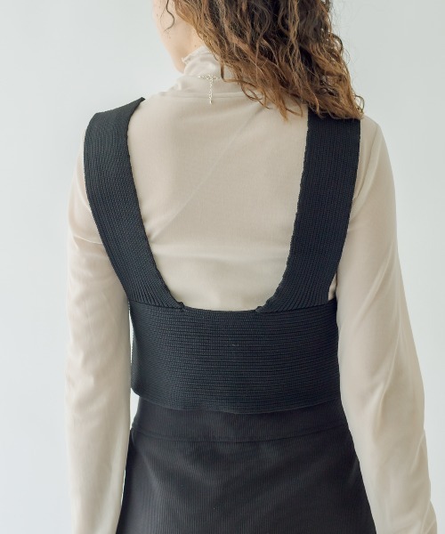 mystic(ミスティック)の「ニットビスチェ(ベスト・レディース・ブラック/ベージュ/オフホワイト・FREE)」の22枚目の写真